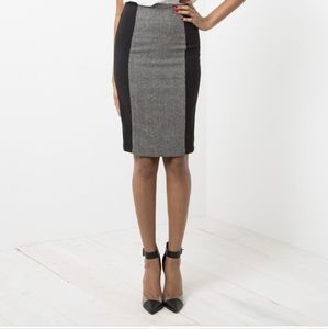 Makes and Spencer  Slimming Colorblock Ponte Knit Pencil Skirt with slit